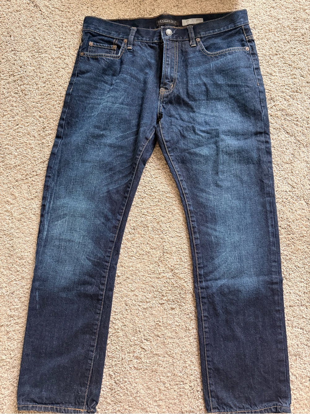 Aeropostale Dark Blue Slim Straight Leg Jeans 32/30